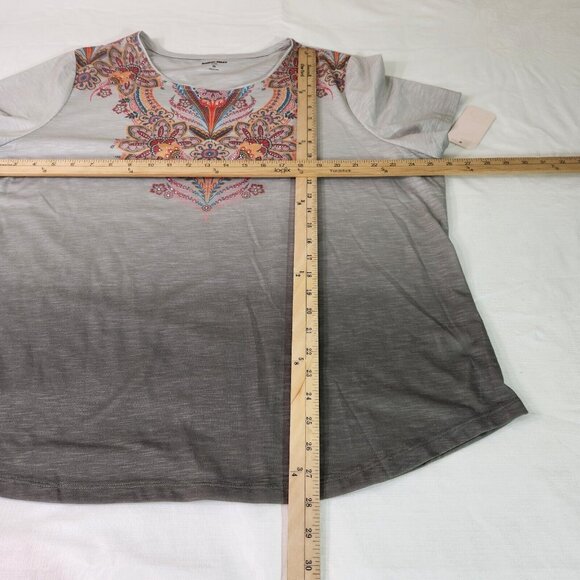 Allison Daley Women's Floral Top  Blouse Boho Plus Size 2X Light Green NWT (11) - Picture 8 of 11